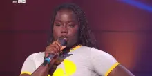 Mimì, vincitrice di X Factor 2024, allo Sky Inclusion Day