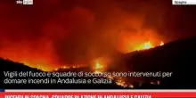 Incendi in Spagna, squadre in azione in Andalusia e Galizia