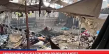 Raid israeliano a Gaza City: tenda colpita nella notte