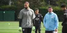 Manchester City, l'allenamento di Donnarumma