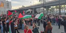 Invasione Gaza, presidio pro pal Genova