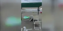 Tromba d'aria in Versilia, danni a Marina di Pietrasanta