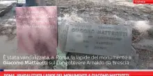 Roma, vandalizzata lapide del monumento a Giacomo Matteotti