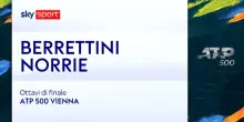 Berrettini-Norrie: highlights Atp Vienna