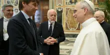 Napoli da Papa Leone XIV, l'incontro tra calciatori e Pontefice. FOTO