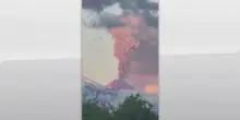 Kamchatka, eruzione vulcano Klyuchevskoy: colonna di cenere