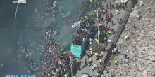 Festa scudetto Napoli, Conte e De Laurentiis sul bus
