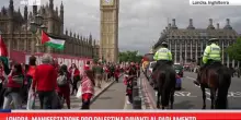 Londra, manifestazione pro Palestina davanti al Parlamento