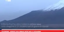 Giappone, Monte Fuji: prima neve della stagione