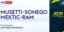 Gli highlights di Musetti/Sonego-Mektic/Ram