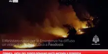 Crimea, Vigili del Fuoco domano vasti incendi a Feodosia