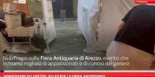 Nubifragio su Arezzo, allagata la fiera Antiquaria