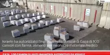 Gaza, 100 camion di aiuti umanitari autorizzati da Israele