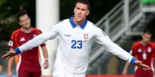 Vlahovic segna ancora: la Serbia batte la Lettonia 1-0