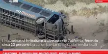 California, si ribalta bus: diversi feriti, anche un bimbo