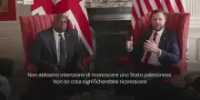 Usa, JD Vance: no a riconoscimento Stato palestinese