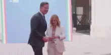 Meloni e Rutte (Nato), incontro a Palazzo Chigi a Roma