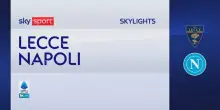 Lecce-Napoli 0-1: gol e highlights