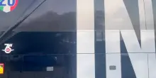 Inter, la partenza del pullman da Appiano Gentile