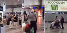 Paura a Malpensa, straniero incendia e prende a martellate un banco check-in