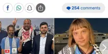 La Flotilla della vergogna: un collega di Greta in posa con un capo di Hamas