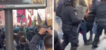 Pro Pal all’assalto degli agenti: capo della Digos colpito da una bottiglia