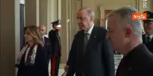 Mattarella incontra il Presidente turco Erdogan al Quirinale, le immagini