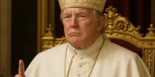 Trump in abito talare e con la mitra: il fotomontaggio che spopola sui social