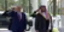 Trump e e il principe saudita, cerimonia di benvenuto al palazzo reale