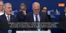 Emergenza abitativa, Gualtieri a Bruxelles: Usare fondi Pnrr rimasti per case popolari