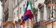 La bandiera della Bulgaria a Palazzo Chigi per la visita del primo ministro Zeljazkov