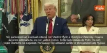 Trump: "Molto deluso da Putin, ma non voglio interferire con i negoziati. Non parteciperò"