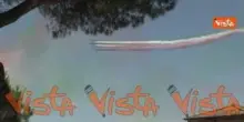 Parata del 2 giugno, il passaggio delle Frecce Tricolori su Via dei Fori Imperiali