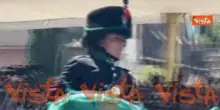 2 Giugno, i cavalli del reggimento "Lancieri di Montebello" sfilano alla parata ai Fori Imperiali