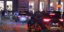 Il Presidente della Francia Macron lascia Palazzo Chigi dopo l'incontro con Meloni