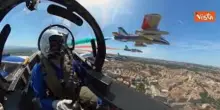2 Giugno, il volo delle Frecce Tricolori sui Fori Imperiali dalla prospettiva del pilota