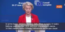 Difesa, Von der Leyen: 16 Stati membri hanno richiesto l'attivazione dell'escape clause