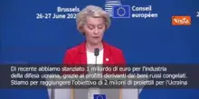 Von der Leyen: Abbiamo stanziato 1 miliardo di euro per l'industria della difesa ucraina
