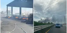 Ancora incendi, rogo a Fiumicino: il fumo nero visibile da chilometri