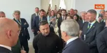 Conferenza sulla ricostruzione dell'Ucraina, il ministro Tajani accoglie il Presidente Zelensky