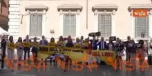 Il flash mob del M5S dopo l'approvazione in Senato del ddl sulla separazione delle carriere