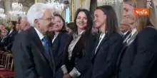 Mattarella riceve in Quirinale la nazionale della squadra di calcio femminile dopo gli europei
