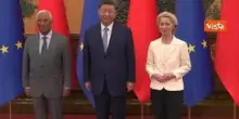 Von der Leyen e Costa in Cina, la foto con il Presidente XI Jinping
