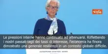 Lagarde: Manteniamo invariati i 3 principali tassi di interesse della BCE
