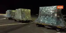 Emergenza Gaza, partito da Fiumicino aereo con 100 tonnellate di aiuti alimentari, immagini