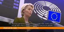 Von der Leyen "Non credo nei dazi, ma accordo con Usa dà stabilità"