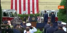 Trump e Melania arrivano alla cerimonia commemorativa per il 24° anniversario dell'11 settembre