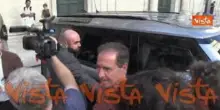 Il Ministro degli Esteri Antonio Tajani lascia il Senato dopo il question time