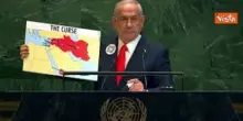 Netanyahu all'Onu mostra la "mappa del terrore dell'Iran": Abbiamo impedito che avesse atomica