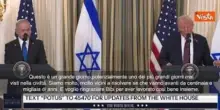 Trump con Netanyahu alla Casa Bianca: Accordo si chiama "Pace per il Medio Oriente"